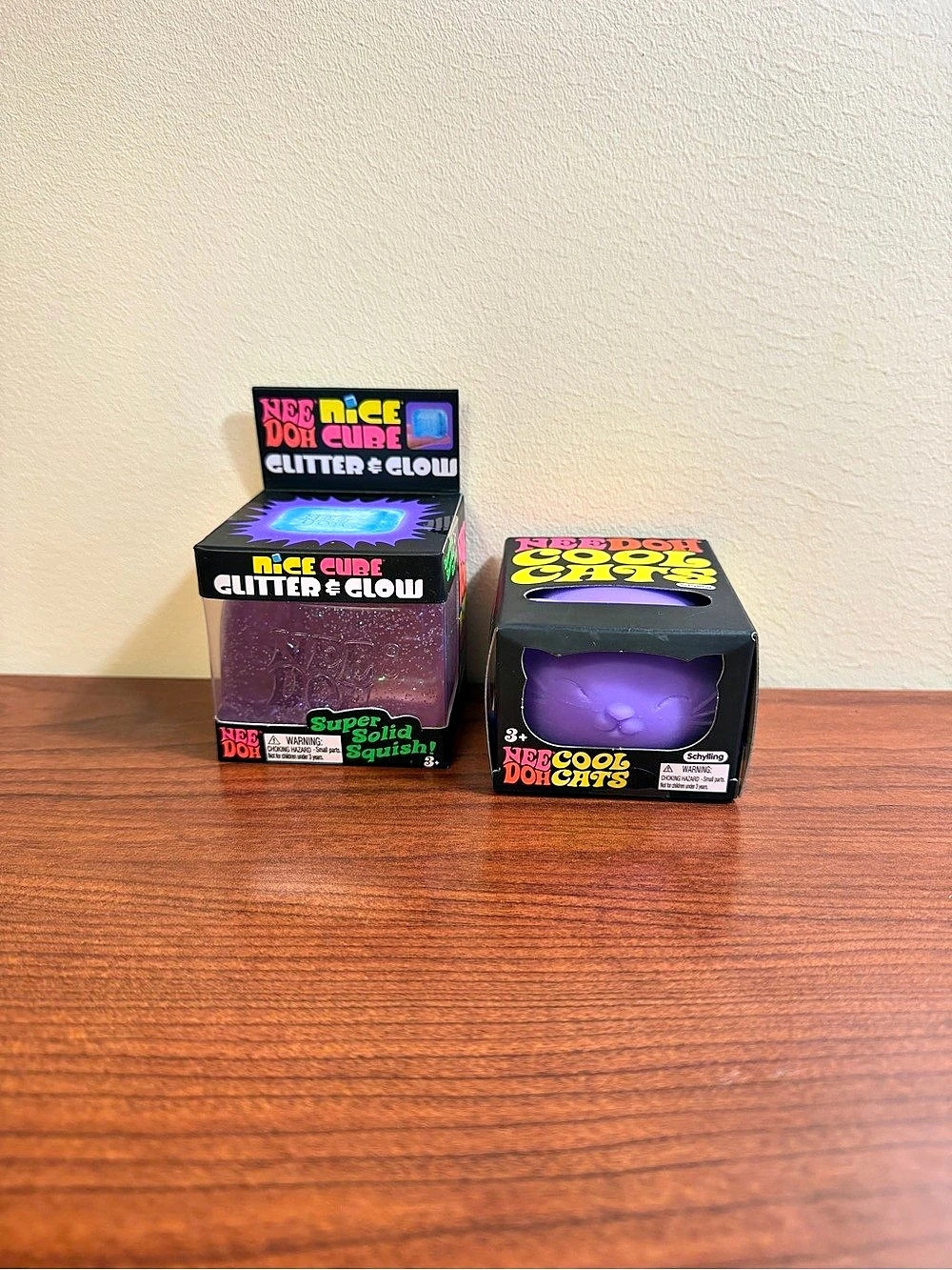 NeeDoh Glitter & Glow and Cool Cat